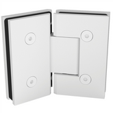135 Degrees Frameless Shower Screen Glass to Glass Hinge - Matt White